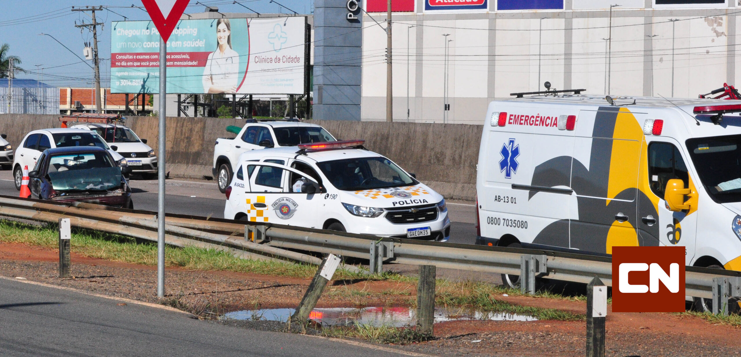 Engavetamento Envolve Carros Na Rodovia Santos Dumont Em Indaiatuba