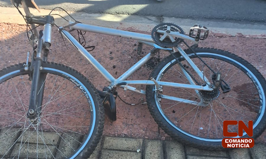 Ciclista fica ferido após quadro da bicicleta se quebrar e causar grave