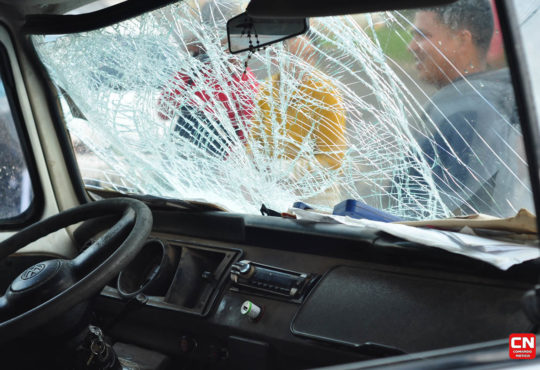 Ciclista e kombi colidem 1