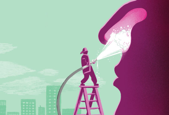 Tem que lavar o nariz