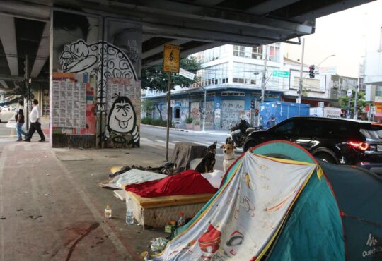 Barracas no centro de são paulo