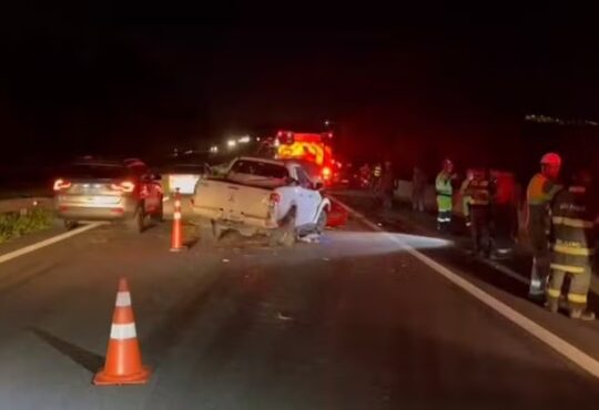 Acidente caminhonte tiago americo eptv