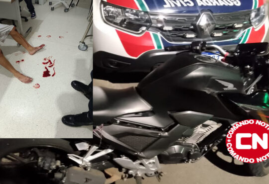 Menor moto cai em fuga