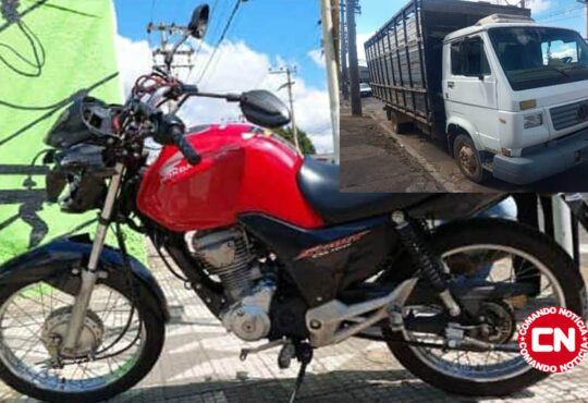 Colisão moto e caminhão visconde 1