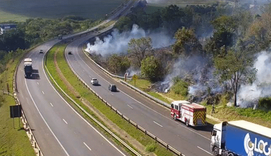 Incendio em rodovias rodovias tiete