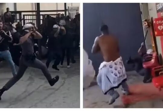 Confusão torcidas vasco e santos sp