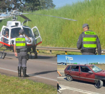 Acidente sp 75 uno atropela funcionario