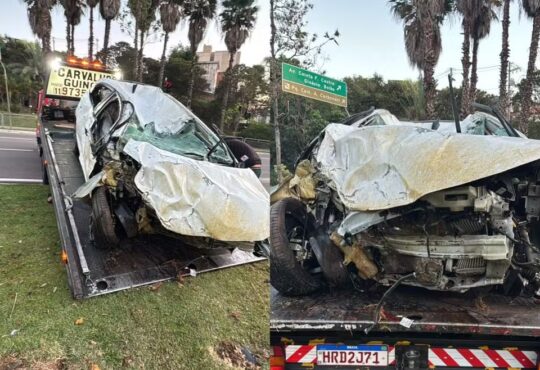 Carro cai em lago em jundiaí e motorista morre