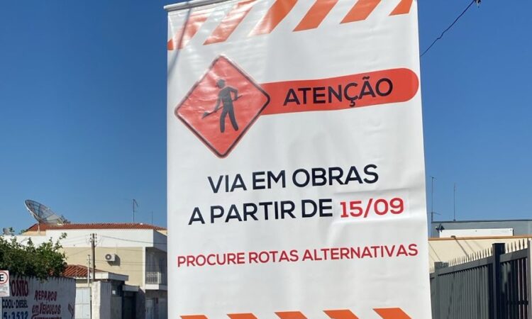 Placa de obras sarjetões indaiatuba