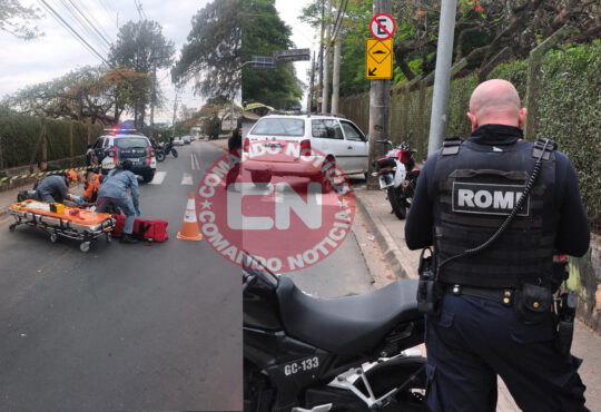 Colisão moto e carro fere moça perna sapezal cópia