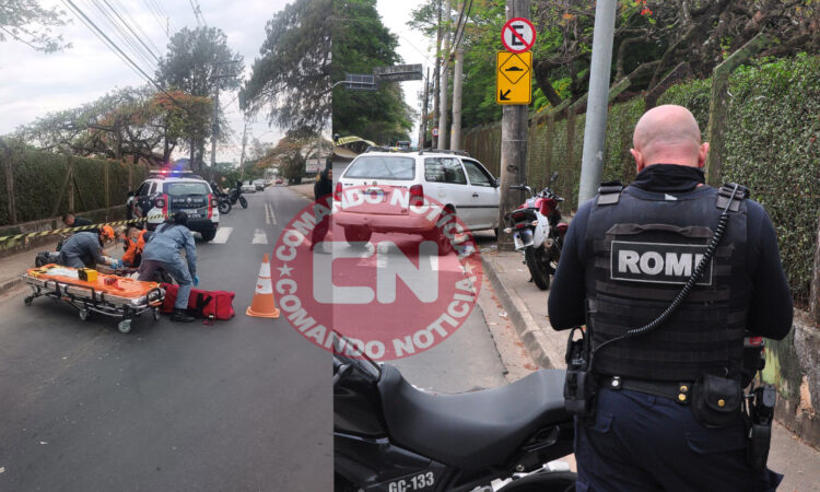 Colisão moto e carro fere moça perna sapezal cópia