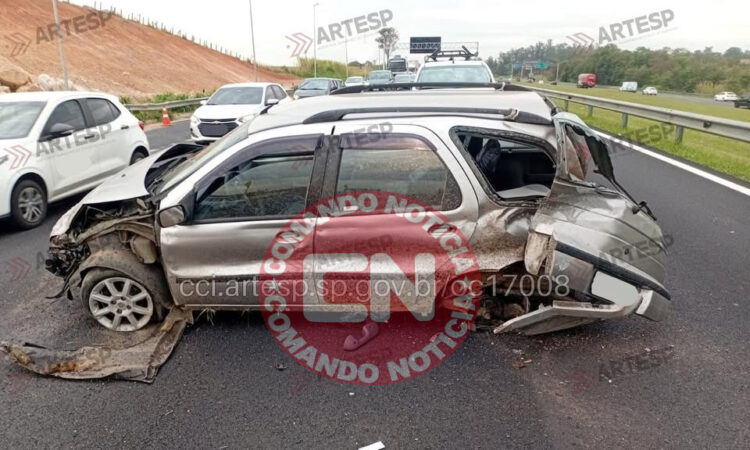 Motorista passa mal e bate em gaurd raill itupeva