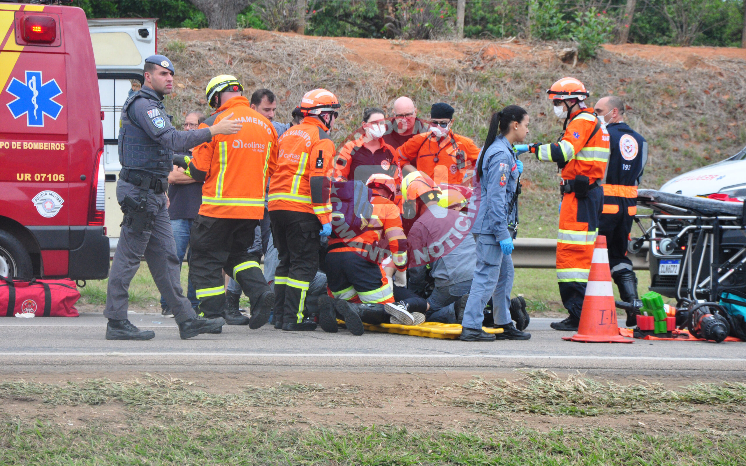 Mulher enrosca o braÇo em acidente sp 75 3