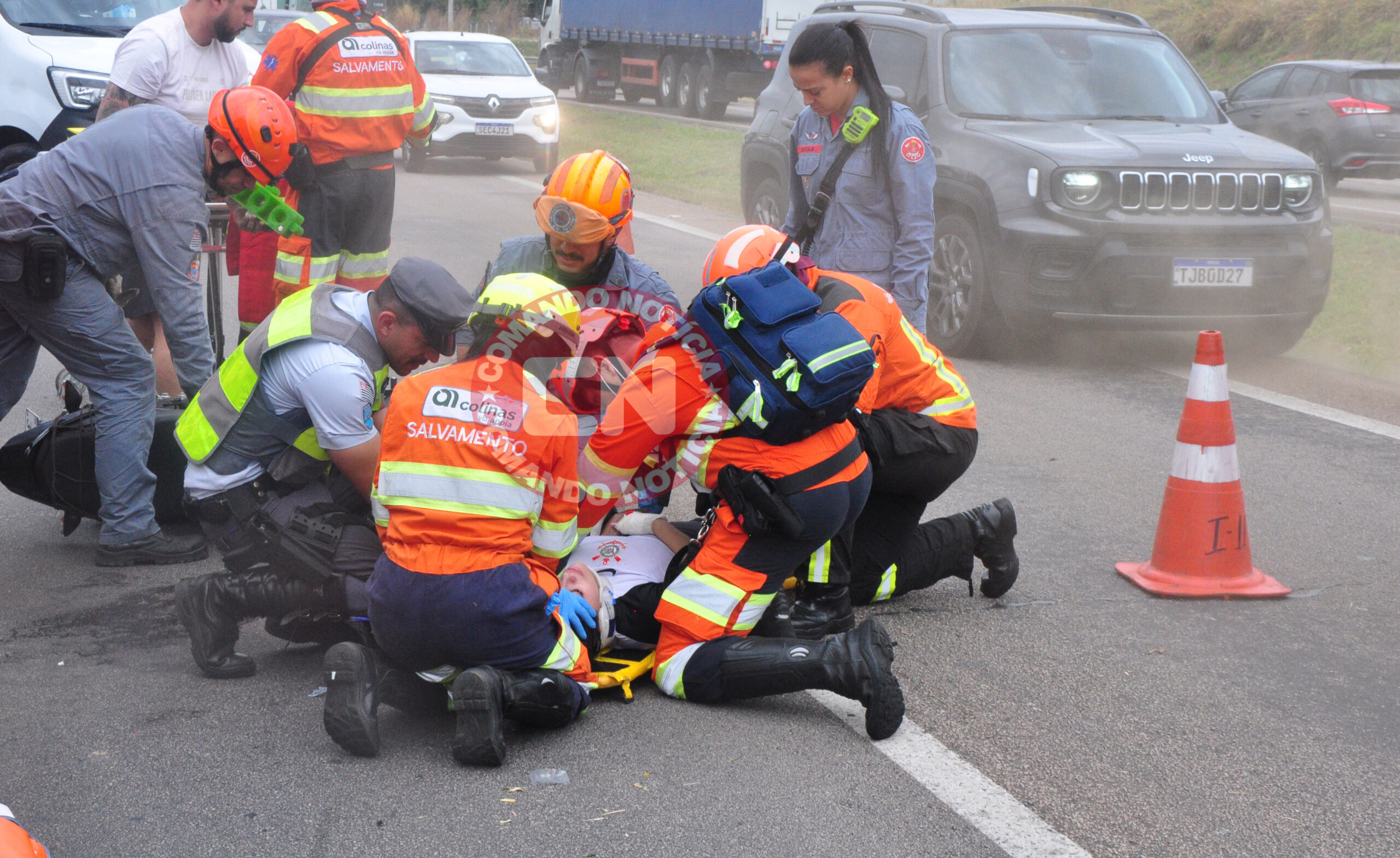 Mulher enrosca o braÇo em acidente sp 75 5