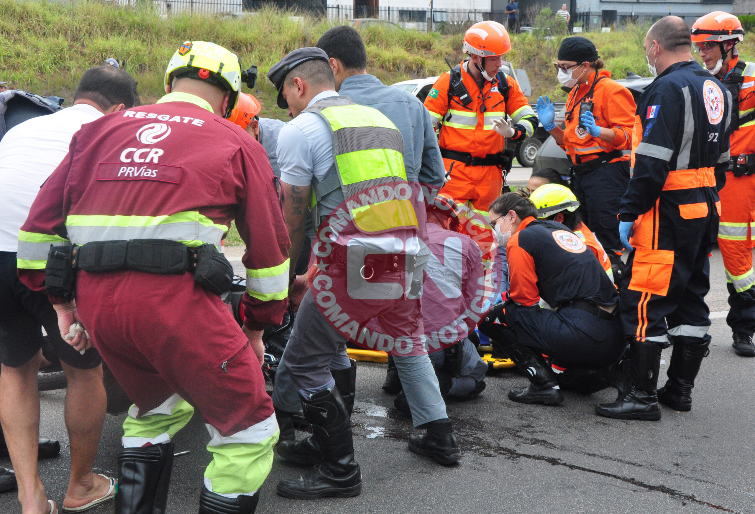 Mulher enrosca o braÇo em acidente sp 75 7