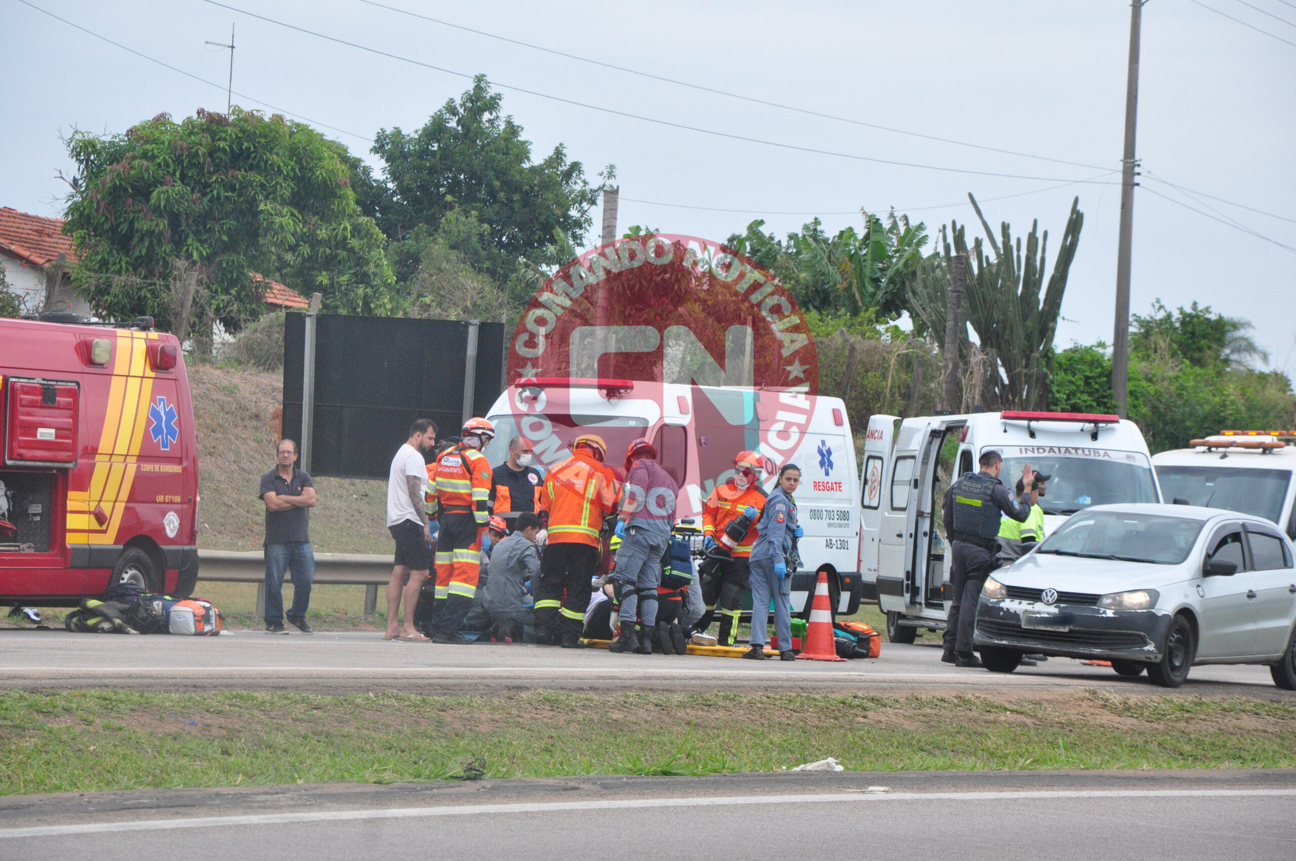 Mulher enrosca o braÇo em acidente sp 75
