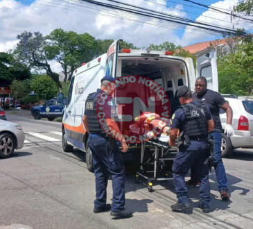 Acidente de moto em salto