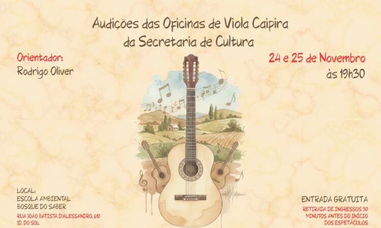 Audicoes viola 24 e 25 novembro 2025 indaiatuba