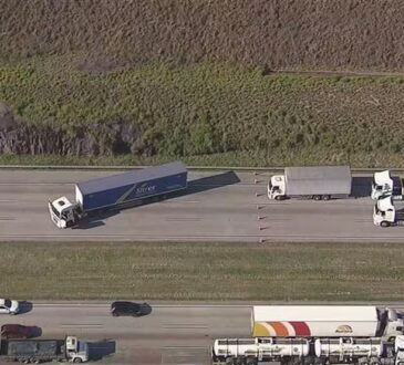 Carreta atravessada rodoanel globo
