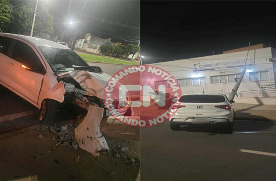 Colisão poste manoel rua peres