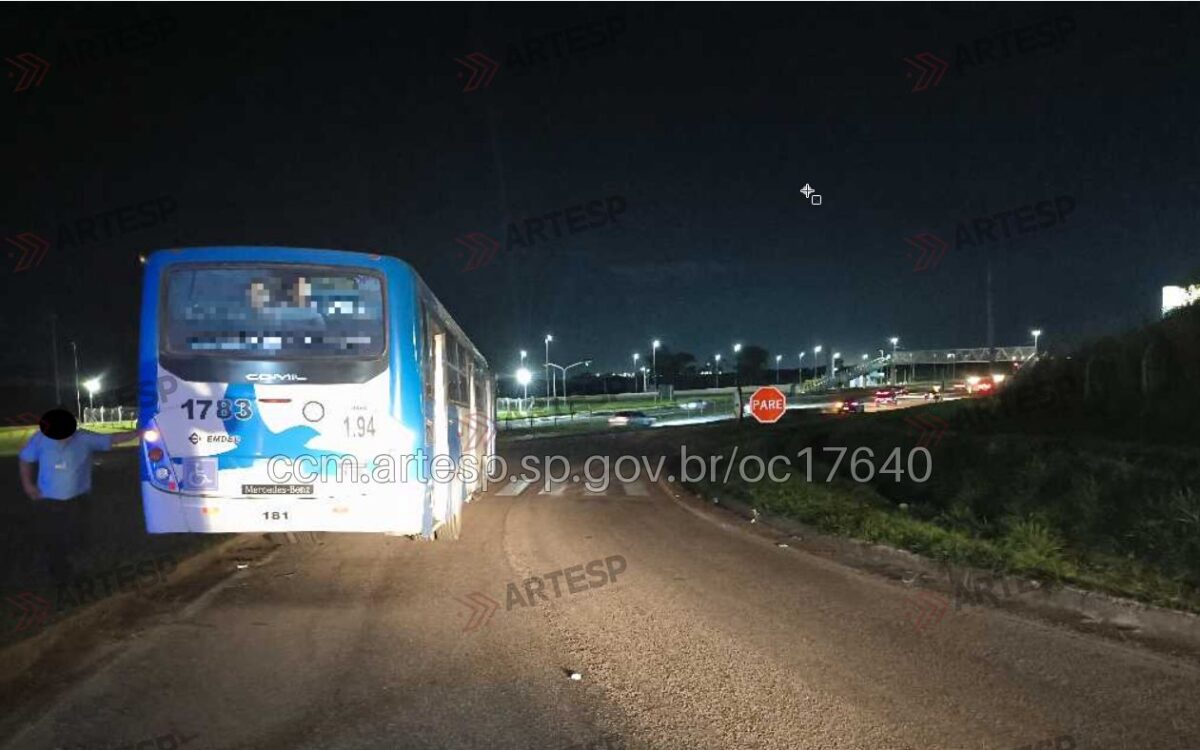 Onibus atropela pedestre km 64