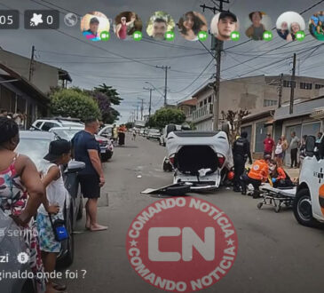 ColisÃo e capotamento rua 8 fiesta