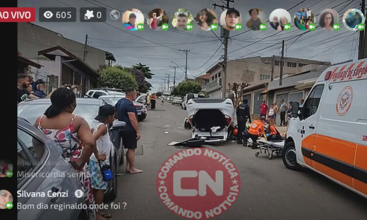 ColisÃo e capotamento rua 8 fiesta