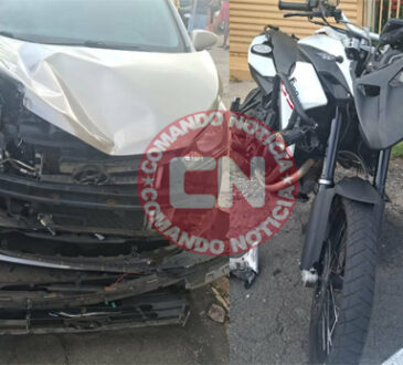 ColisÂo moto e carro 5 de julho
