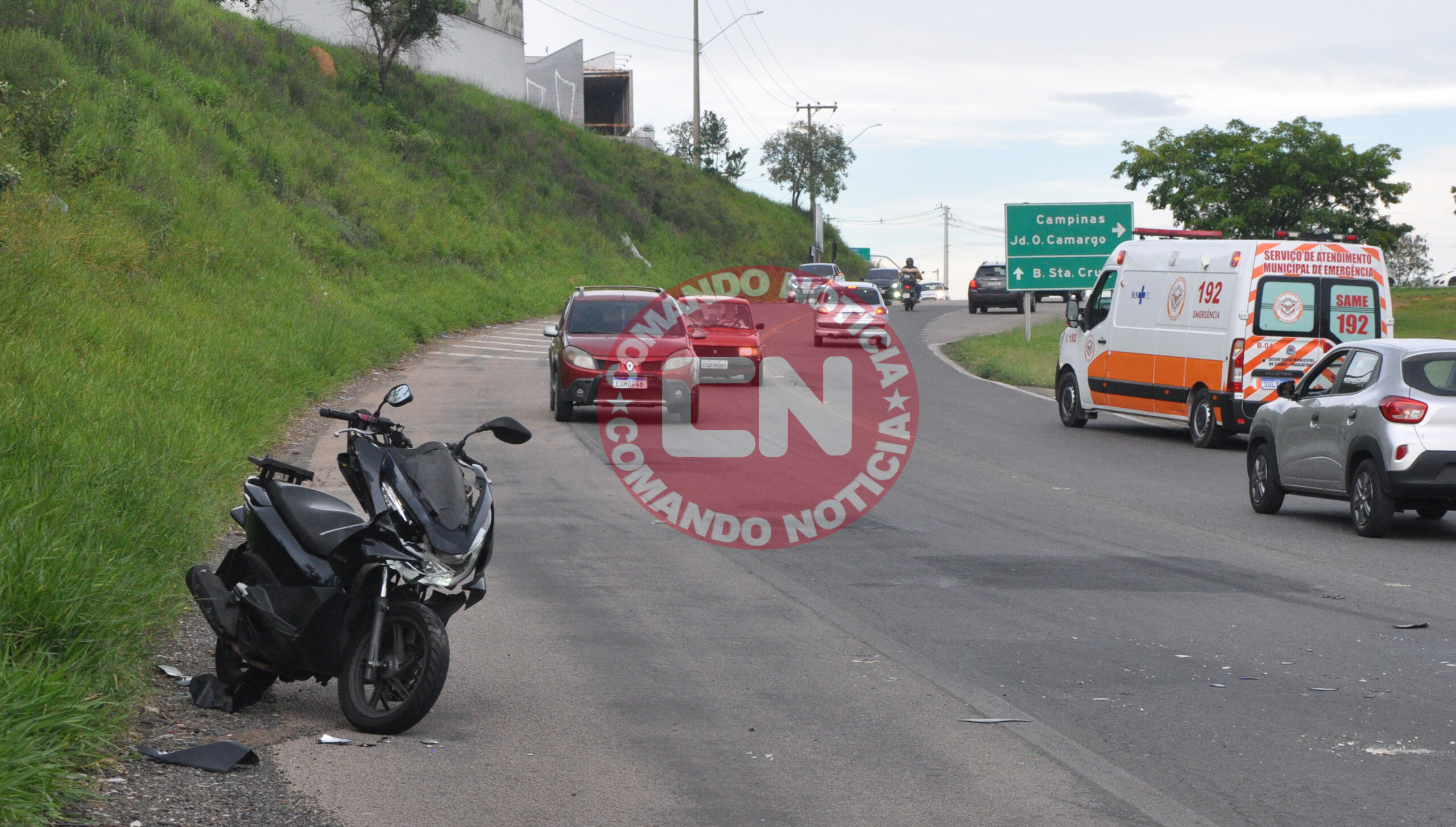 ColisÃo moto trevo unilever