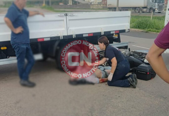 ColisÂo moto e utilitario rodoviÁria