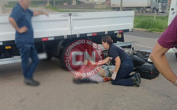 ColisÂo moto e utilitario rodoviÁria