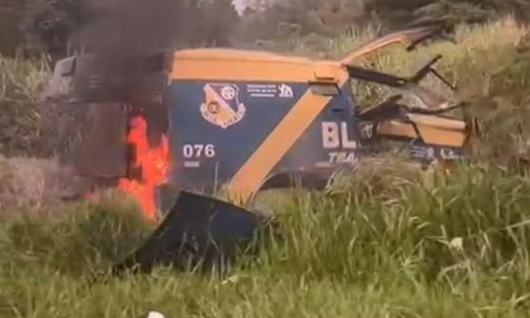 Carro forte explodido piracicaba