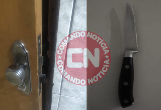 Homem tentar esfquear mulher