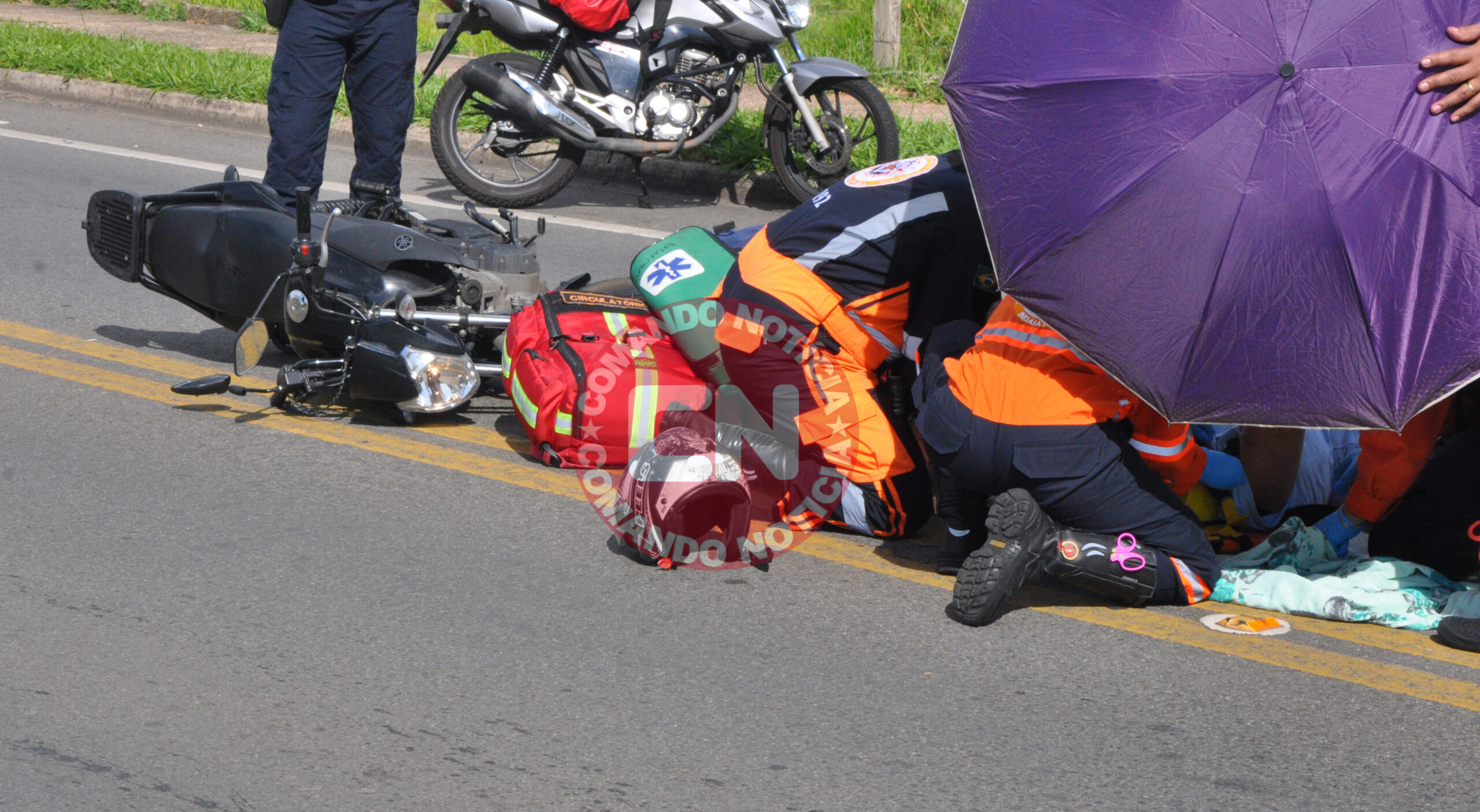 Mulher perde pÉ colisÃo