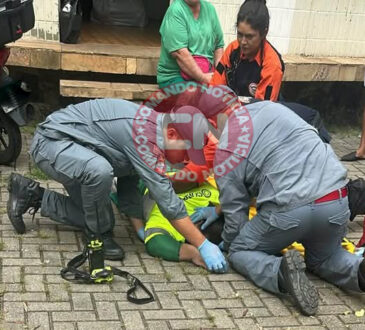 Gari da corpus sofre queda praÇa rui barbosa