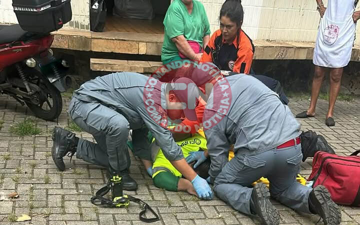 Gari da corpus sofre queda praÇa rui barbosa