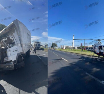 Acidenet grave caminhÃo em rodovia de limeira 3