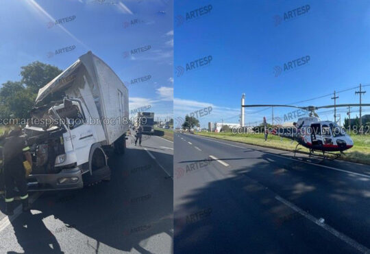 Acidenet grave caminhÃo em rodovia de limeira 3