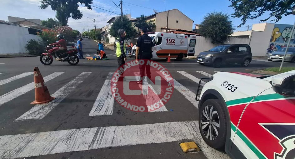 Acidente envolove moto eletrica jd pompeia