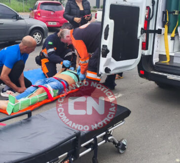 Acidente shanadu poli ajuda motociclista