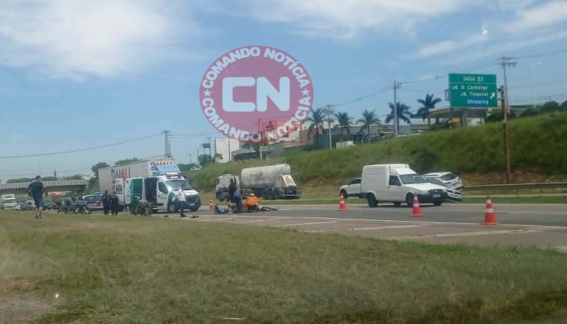 ColisÃo moto sp 75 fere 2 km 53 3