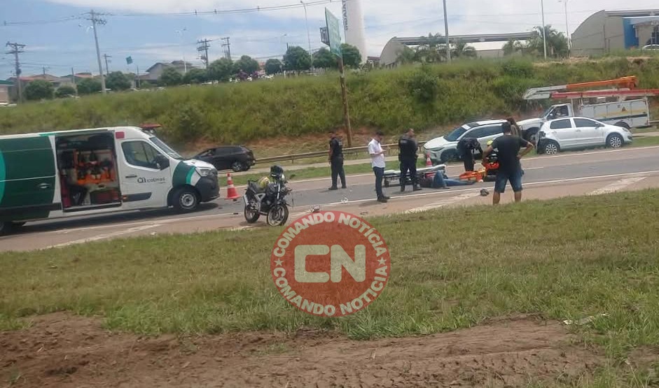 ColisÃo moto sp 75 fere 2 km 53