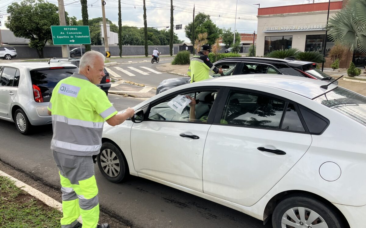 Campanha transito via colinas