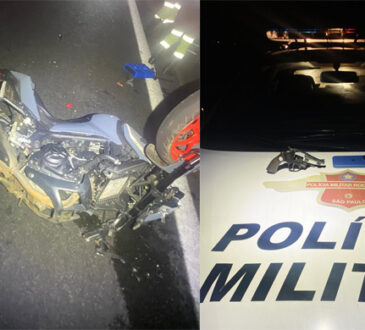 Apos acidente com moto pmr recupera moto e arma