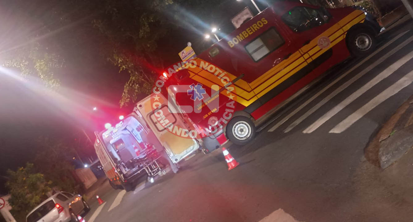 Acidente biz e furgão