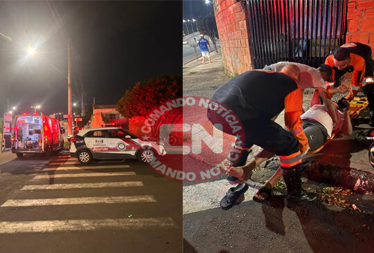 ColisÂo moto e carro elevado