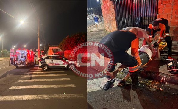 ColisÂo moto e carro elevado