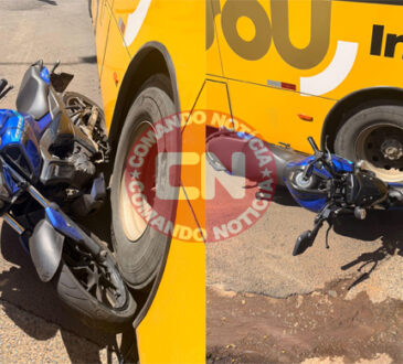 ColisÃo moto e onibus no califÓrnia