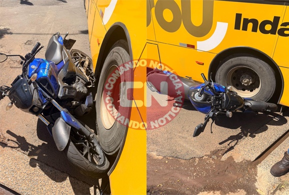 ColisÃo moto e onibus no califÓrnia