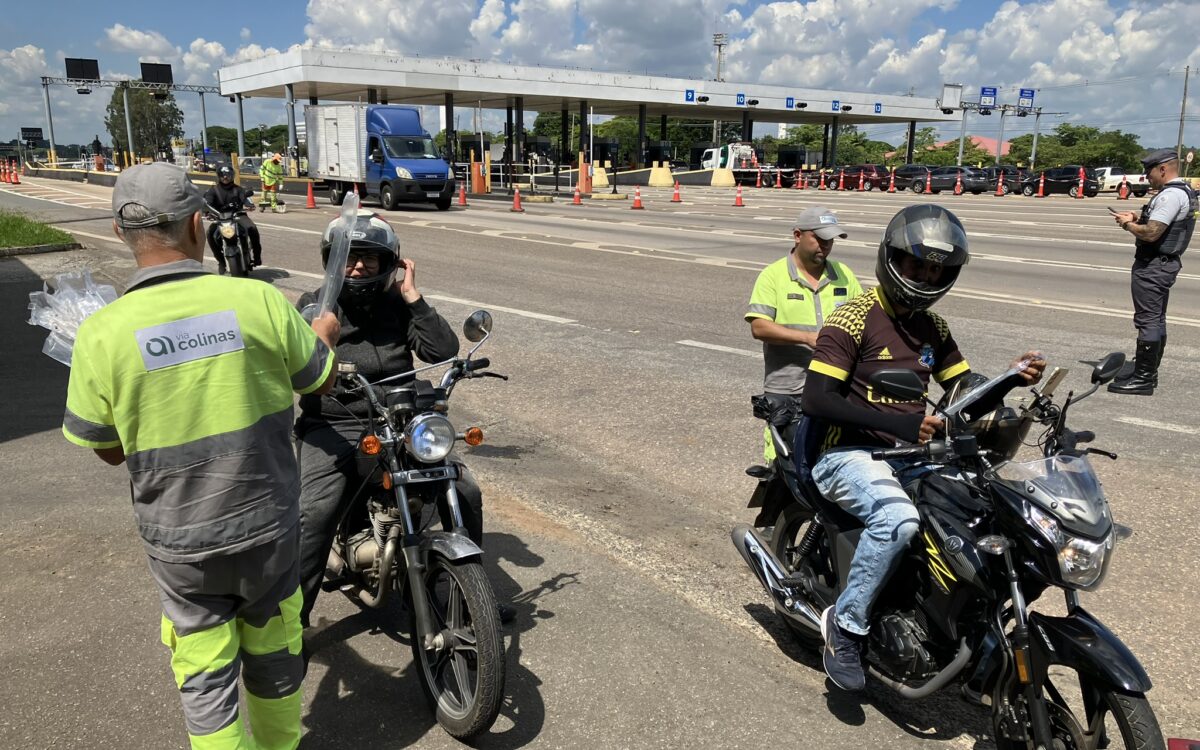 Os motociclistas serão alvo das campanhas educativas durante o maio amarelo em várias cidades do trecho da via colinas